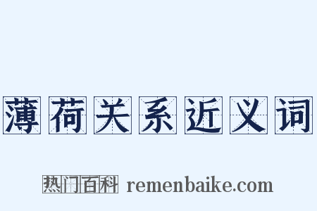 薄荷关系近义词是什么意思的图片